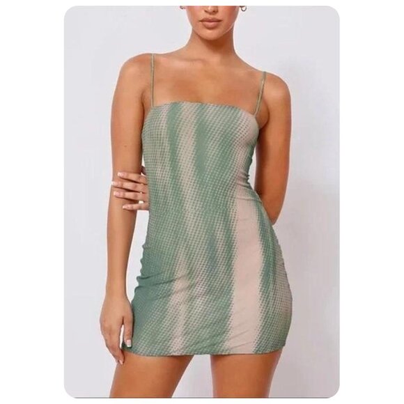 !! Tiger Mist Jules Spaghetti Strap Strappy Open Back Mini Bodycon Dress - Picture 2 of 7